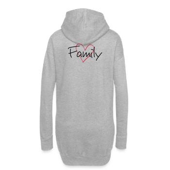 Cadeau de famille d'amitié de coeur de famille - Sweat-shirt à capuche long Femme - gris chiné - Dos