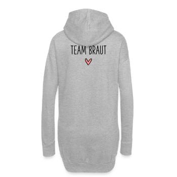 Team Braut Herz Braut Party Brautparty - Hoodie-Kleid - Grau meliert - Hinten
