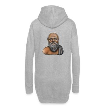 Socrate philosophe grec - Sweat-shirt à capuche long Femme - gris chiné - Dos