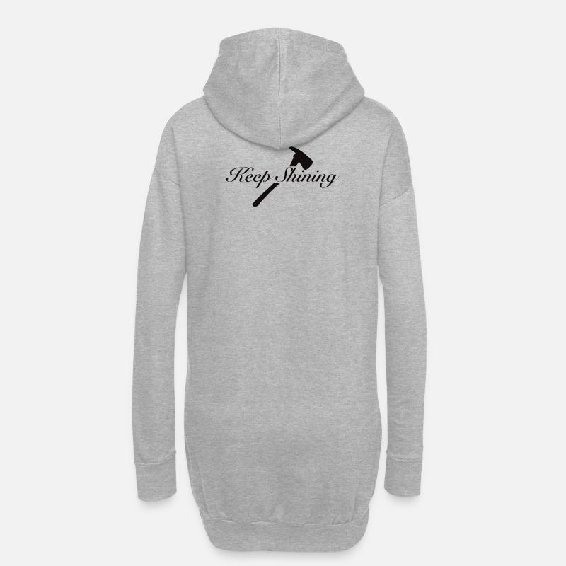 Keep Shining - Hoodie Dress - heather grey