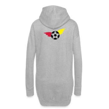 Championnat de ballon de football - Sweat-shirt à capuche long Femme - gris chiné - Dos