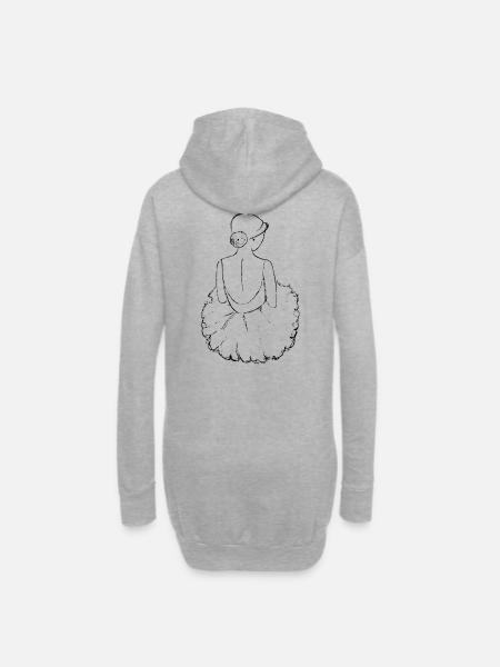 Ballerina - Hoodie-Kleid - Grau meliert