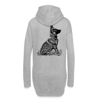 Schaeferhund Welpe - Sweat-shirt à capuche long Femme - gris chiné - Dos