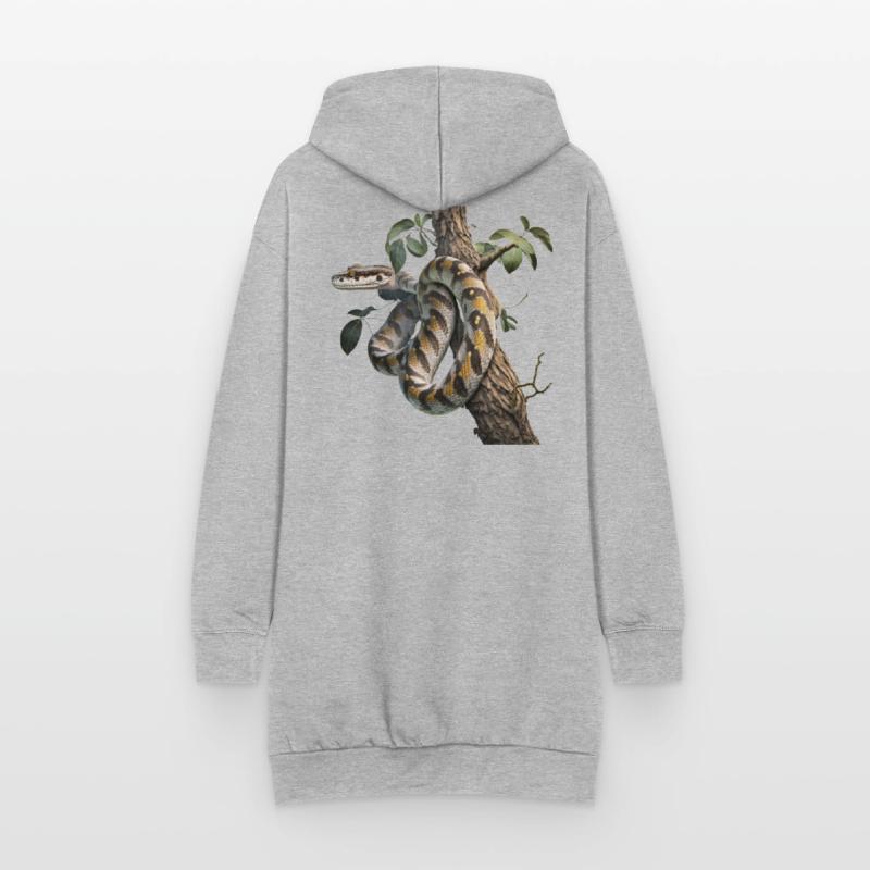 Python im Baum: Ein majestätisches Tier Hoodie-Kleid