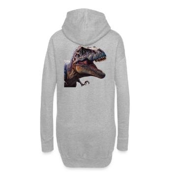 Reale Dinosaurier-Erfahrung: Der T-Rex - Hoodie-Kleid - Grau meliert - Hinten