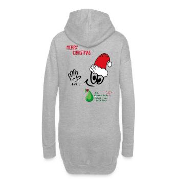 Père Noël, Joyeux Noël, Bande Dessinée - Sweat-shirt à capuche long Femme - gris chiné - Dos