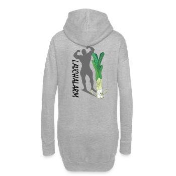 Alerte poireau : Plus fort que vous ne le pensez ! - Sweat-shirt à capuche long Femme - gris chiné - Dos