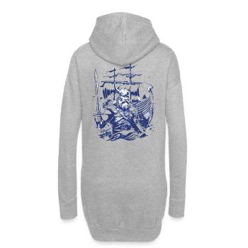 Nordsturm – Der Letzte Krieger - Hoodie-Kleid - Grau meliert - Hinten