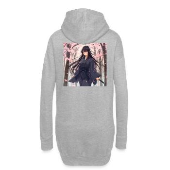 Sakura Samouraï de l’Ombre - Sweat-shirt à capuche long Femme - gris chiné - Dos