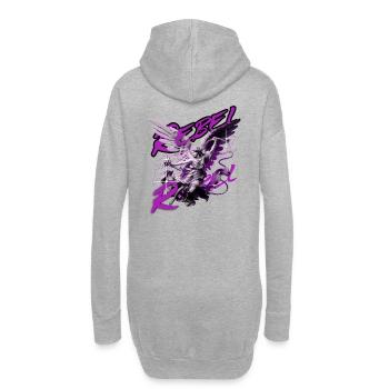 La rébellion des Violettes - Sweat-shirt à capuche long Femme - gris chiné - Dos