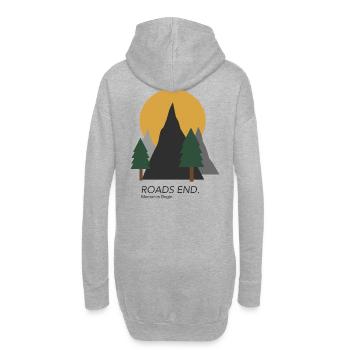 roads end - Hoodie Dress - heather grey - Back