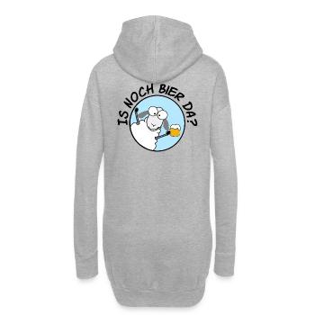 Is noch Bier da? Schaf Bierspruch - Hoodie-Kleid - Grau meliert - Hinten
