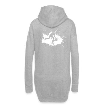 Bikedance Blanc - Sweat-shirt à capuche long Femme - gris chiné - Dos