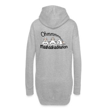 OM Meditation Schafe - Hoodie-Kleid - Grau meliert - Hinten