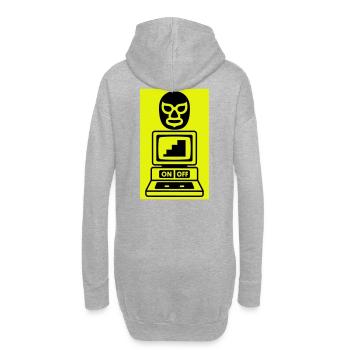 Culte de l’ordinateur - Sweat-shirt à capuche long Femme - gris chiné - Dos