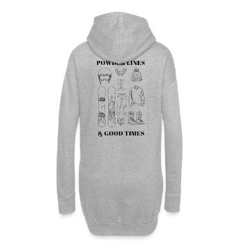 Powder Days - Hoodie-Kleid - Grau meliert - Hinten