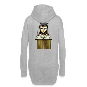 Eule Uhu Lehrer Klug Weise Gelehrter Lehrer Job - Hoodie-Kleid - Grau meliert - Hinten