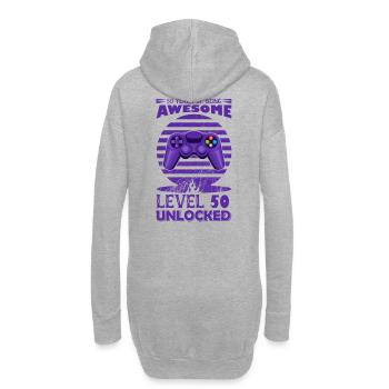 Retro Gaming Controller Motiv - Hoodie-Kleid - Grau meliert - Hinten