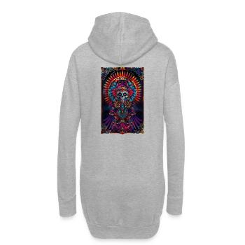 Dia de Muertos moderne dieu squelette sur le trône - Sweat-shirt à capuche long Femme - gris chiné - Dos
