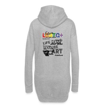 Célébrer l’amour et la diversité - Sweat-shirt à capuche long Femme - gris chiné - Dos