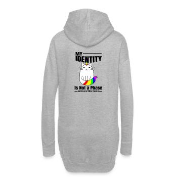 My Identity is Not a Phase - Hoodie-Kleid - Grau meliert - Hinten