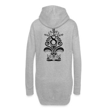 Kurbits V8 No:2 - black - Hoodie Dress - heather grey - Back