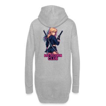 Bad Decision Club Samurai Edition - Hoodie-Kleid - Grau meliert - Hinten