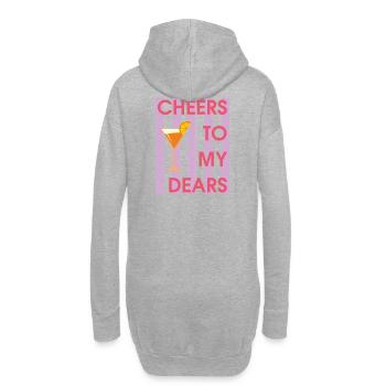 Santé à mes amours, Santé - Sweat-shirt à capuche long Femme - gris chiné - Dos