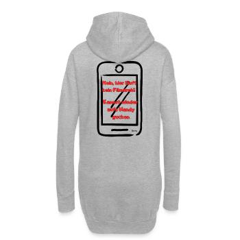 Kein Filmdreh – Handyfokus Spruch - Hoodie-Kleid - Grau meliert - Hinten