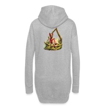 Chien pinscher explorateur forestier - Sweat-shirt à capuche long Femme - gris chiné - Dos