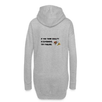 Si vous pensez que la qualité coûte cher, essayez l’échec. - Sweat-shirt à capuche long Femme - gris chiné - Dos