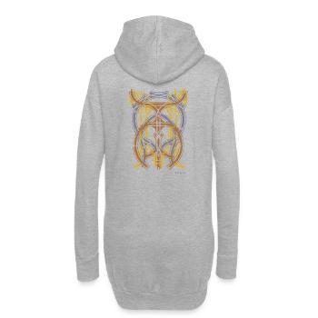 BODYTRACK III - Sweat-shirt à capuche long Femme - gris chiné - Dos