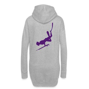 Unterwasserjäger - Hoodie-Kleid - Grau meliert - Hinten
