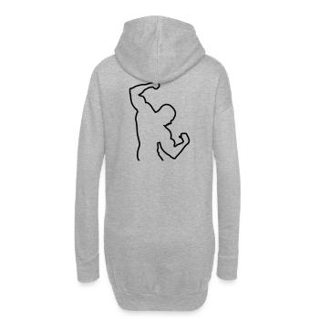 bodybuilding - Sweat-shirt à capuche long Femme - gris chiné - Dos