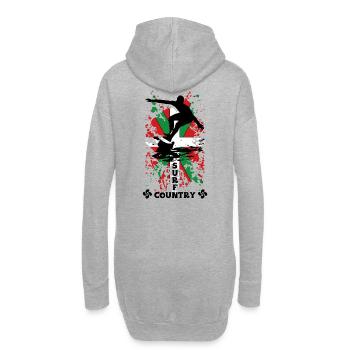 Basque surf country - Sweat-shirt à capuche long Femme - gris chiné - Dos