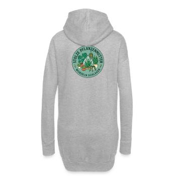 Grüne Wurzeln schlagen - Hoodie-Kleid - Grau meliert - Hinten