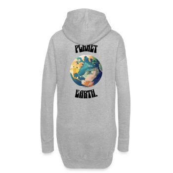 Planète Terre. - Sweat-shirt à capuche long Femme - gris chiné - Dos