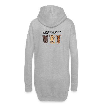 Wer war's - Hoodie-Kleid - Grau meliert - Hinten