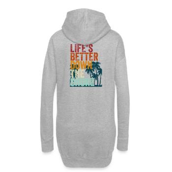 Life's better down the shore - Hoodie-Kleid - Grau meliert - Hinten