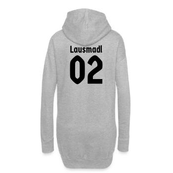 Lausmadl 01 02 bayerisch Bayern Mädchen Bayerin - Hoodie-Kleid - Grau meliert - Hinten