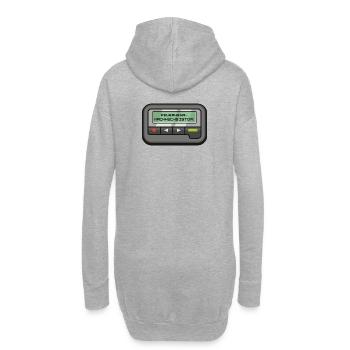 Feuerwehr-Nachwuchs ist da! Pagermeldung - Hoodie-Kleid - Grau meliert - Hinten