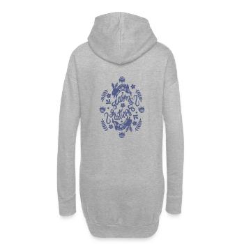Seasons greetings - Hoodie Dress - heather grey - Back