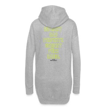 Neon Typo: Du hast das perfekte Gesicht - Hoodie-Kleid - Grau meliert - Hinten
