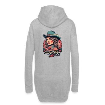 Western woman - Hoodie-Kleid - Grau meliert - Hinten