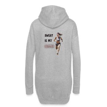 La sueur est mon éclat - Sweat-shirt à capuche long Femme - gris chiné - Dos