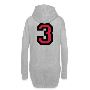 Numéro trois - Le numéro 3 - Sweat-shirt à capuche long Femme - gris chiné - Dos