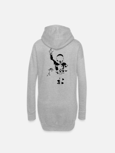 Astronaut - Hoodie-Kleid - Grau meliert