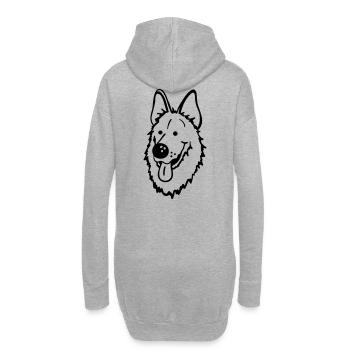 German Shepherd - Hoodie Dress - heather grey - Back