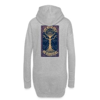 T-shirt Mystic Willow Wish Tarot - Esthétique sombre - Sweat-shirt à capuche long Femme - gris chiné - Dos