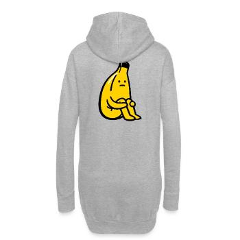Banana Lover Humor Fruit - Hoodie Dress - heather grey - Back